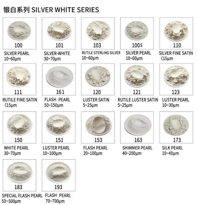 Silver White Series colour card